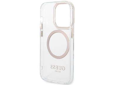 Capa Guess Metal Outline Magsafe para iPhone 15 Pro Max - Dourada