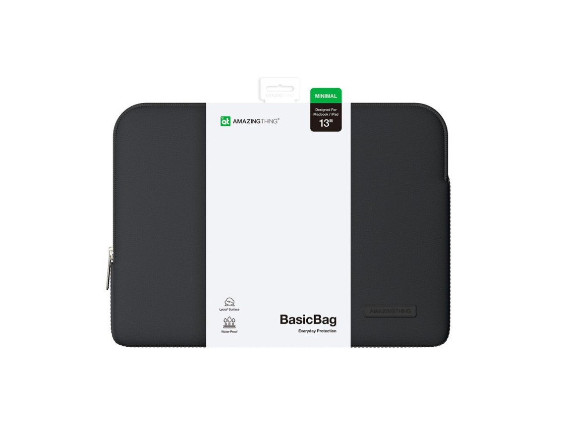 AmazingThing Minimal BasicBag Laptop Bag for MacBook Neo 13" - Black