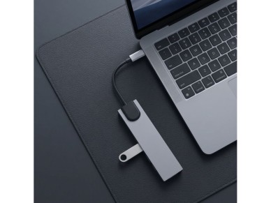 Hub USB Tech-Protect HB09 8 em 1: Tipo-C + USB-A 3.0 + USB-C 3.0 + HDMI 4K 60Hz + SD/TF + PD100W + R