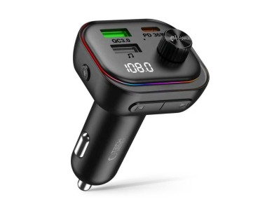 Tech-Protect CC07 3-Port PD 54W Car Charger + Bluetooth FM Transmitter - Black Tech-Protect CC07 3-Port PD 54W Car Charger + Bluetooth FM Transmitter - Black