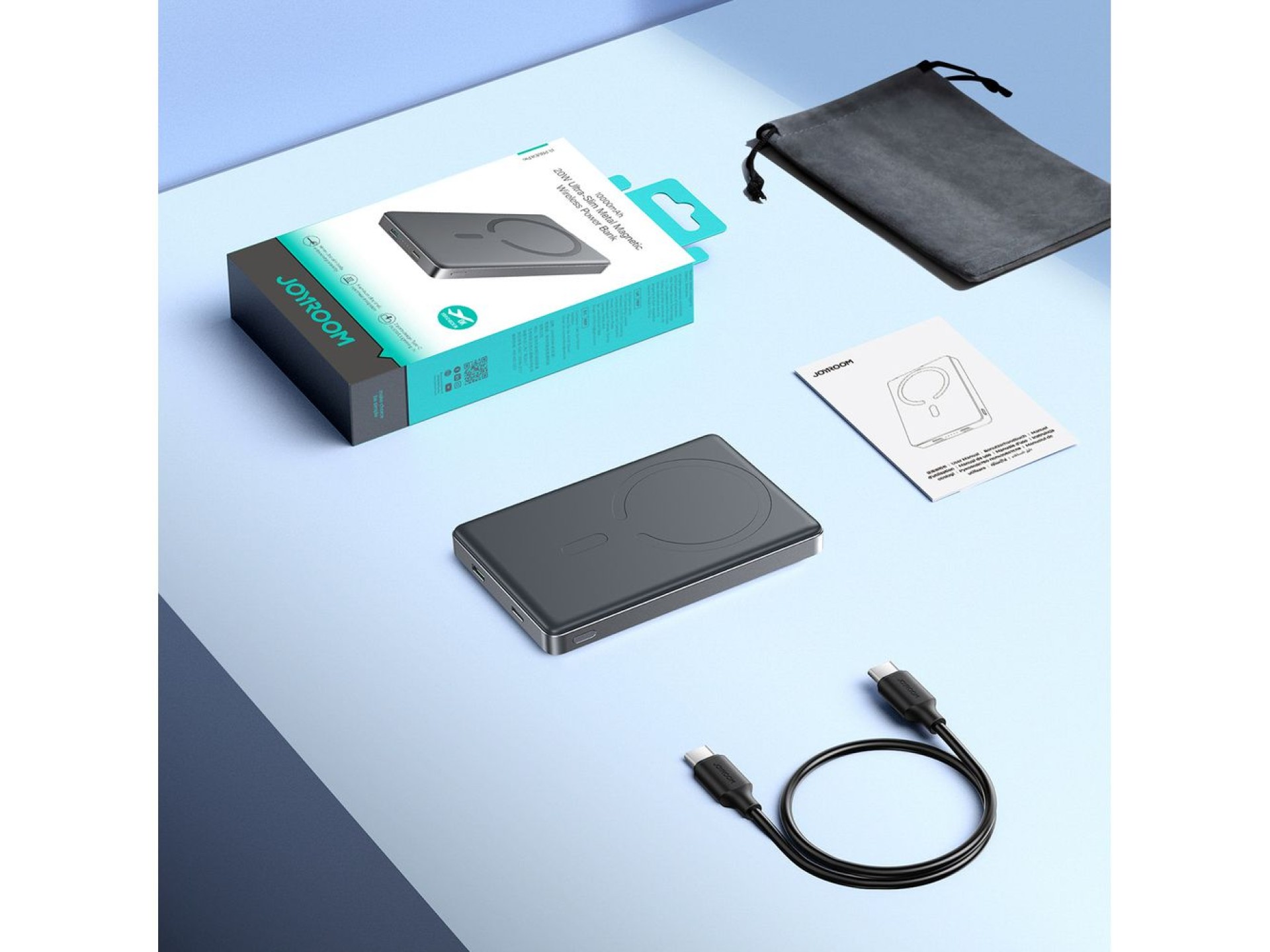 Batería externa Joyroom JR-PBM08 Pro de 22,5 W y 10000 mAh con carga inalámbrica y 2 puertos USB-C -