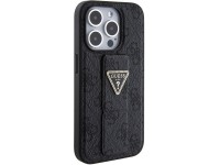 Guess Grip Stand 4G Triangle Strass case for iPhone 15 Pro - black Guess Grip Stand 4G Triangle Strass case for iPhone 15 Pro - black