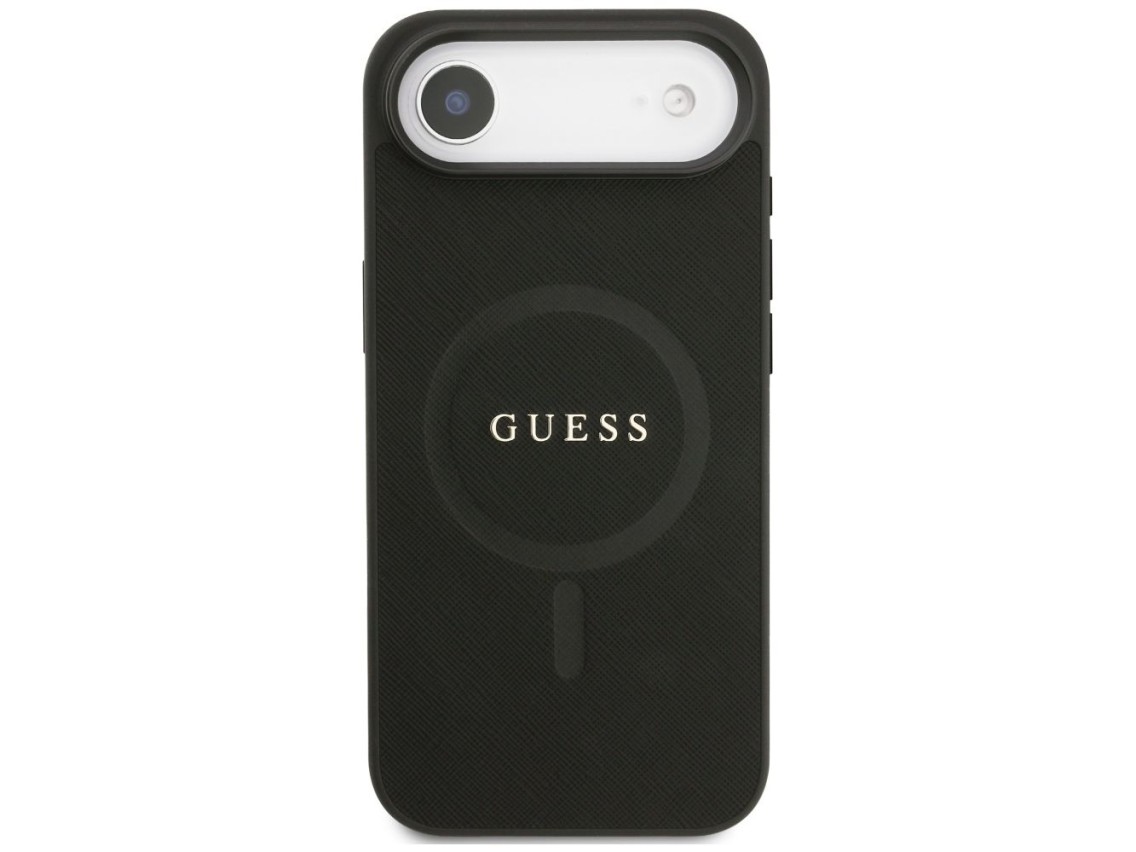 Guess Saffiano Classic Logo MagSafe case for iPhone Air - black