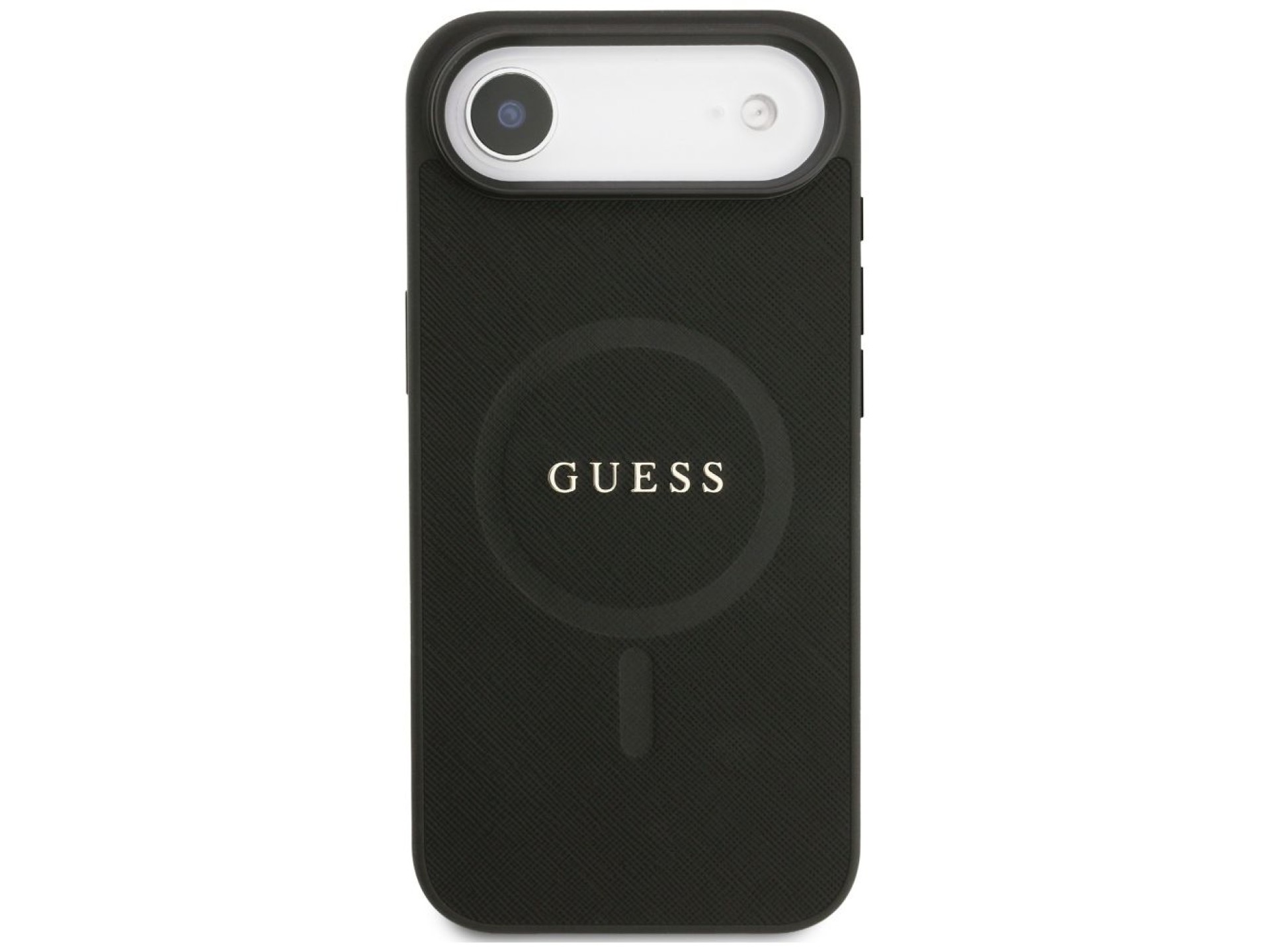 Guess Saffiano Classic Logo MagSafe case for iPhone Air - black