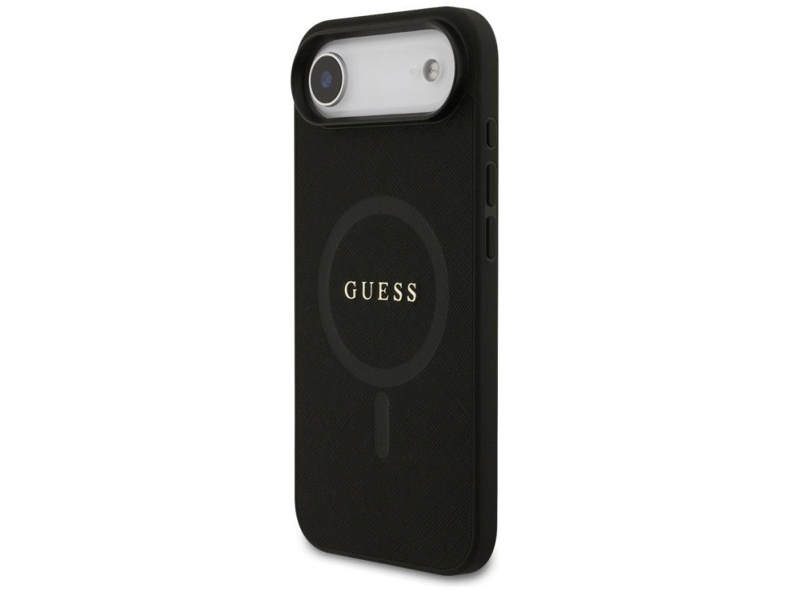 Guess Saffiano Classic Logo MagSafe case for iPhone Air - black