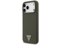 Guess Silicone Triangle Logo MagSafe Case for iPhone 17 Pro Max - Green