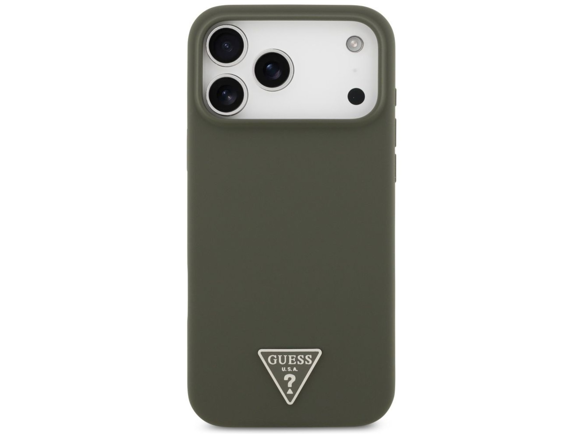 Guess Silicone Triangle Logo MagSafe Case for iPhone 17 Pro Max - Green
