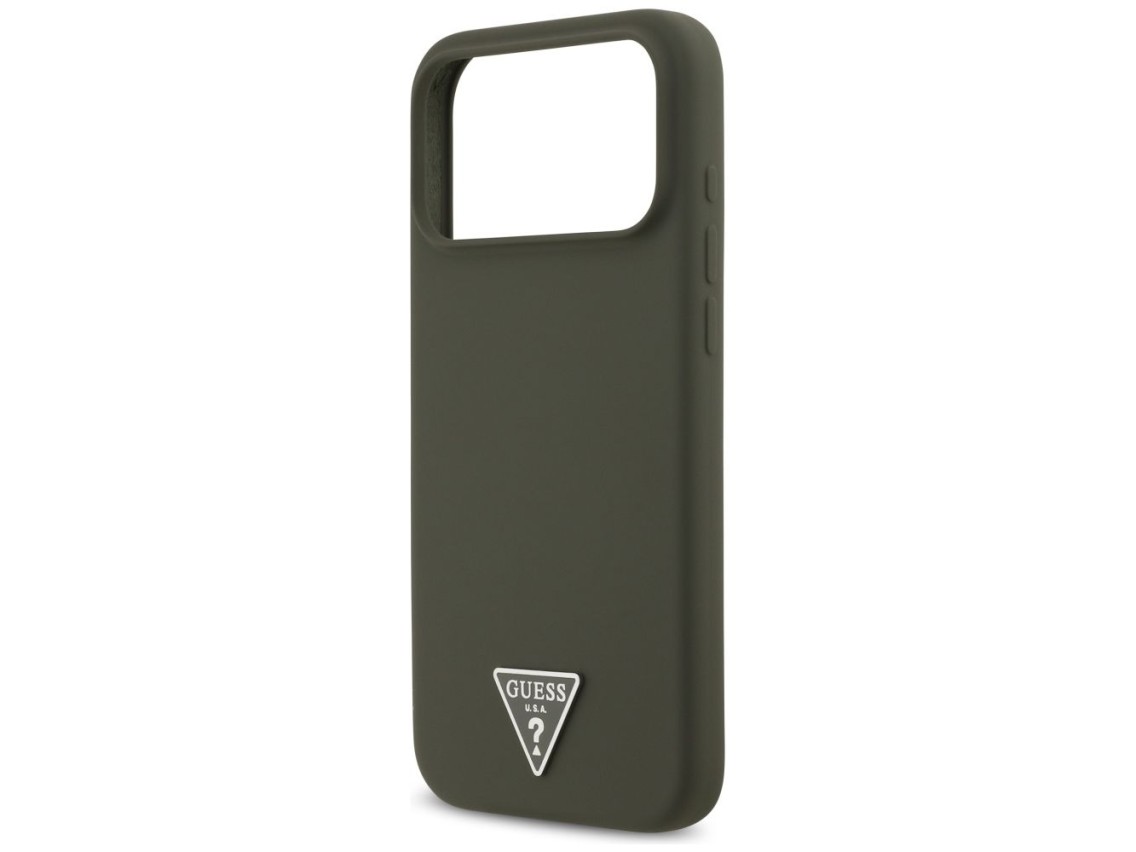 Guess Silicone Triangle Logo MagSafe Case for iPhone 17 Pro Max - Green