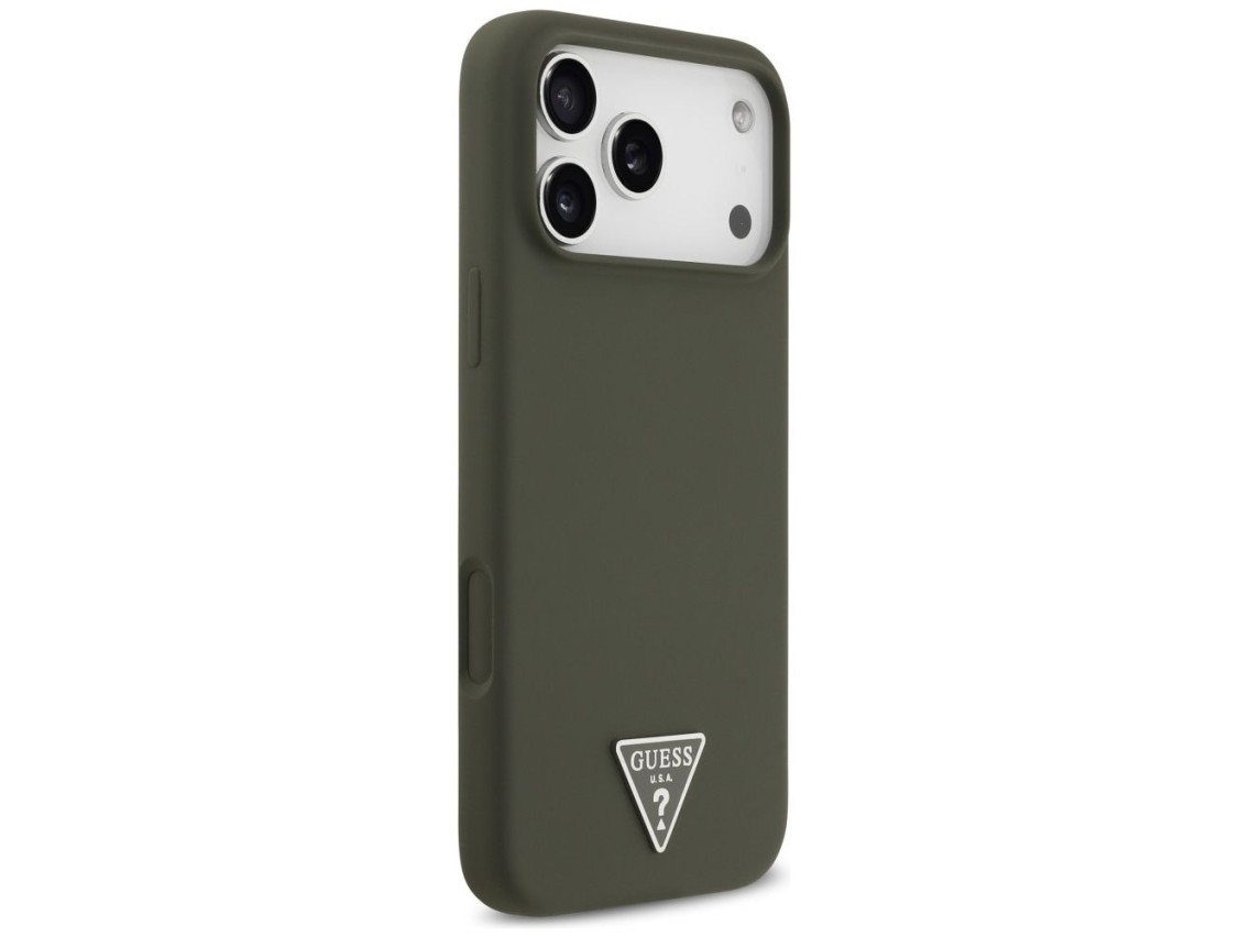 Guess Silicone Triangle Logo MagSafe Case for iPhone 17 Pro Max - Green