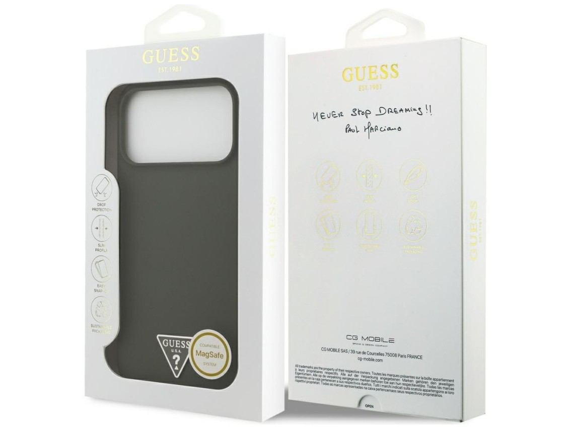 Guess Silicone Triangle Logo MagSafe Case for iPhone 17 Pro Max - Green