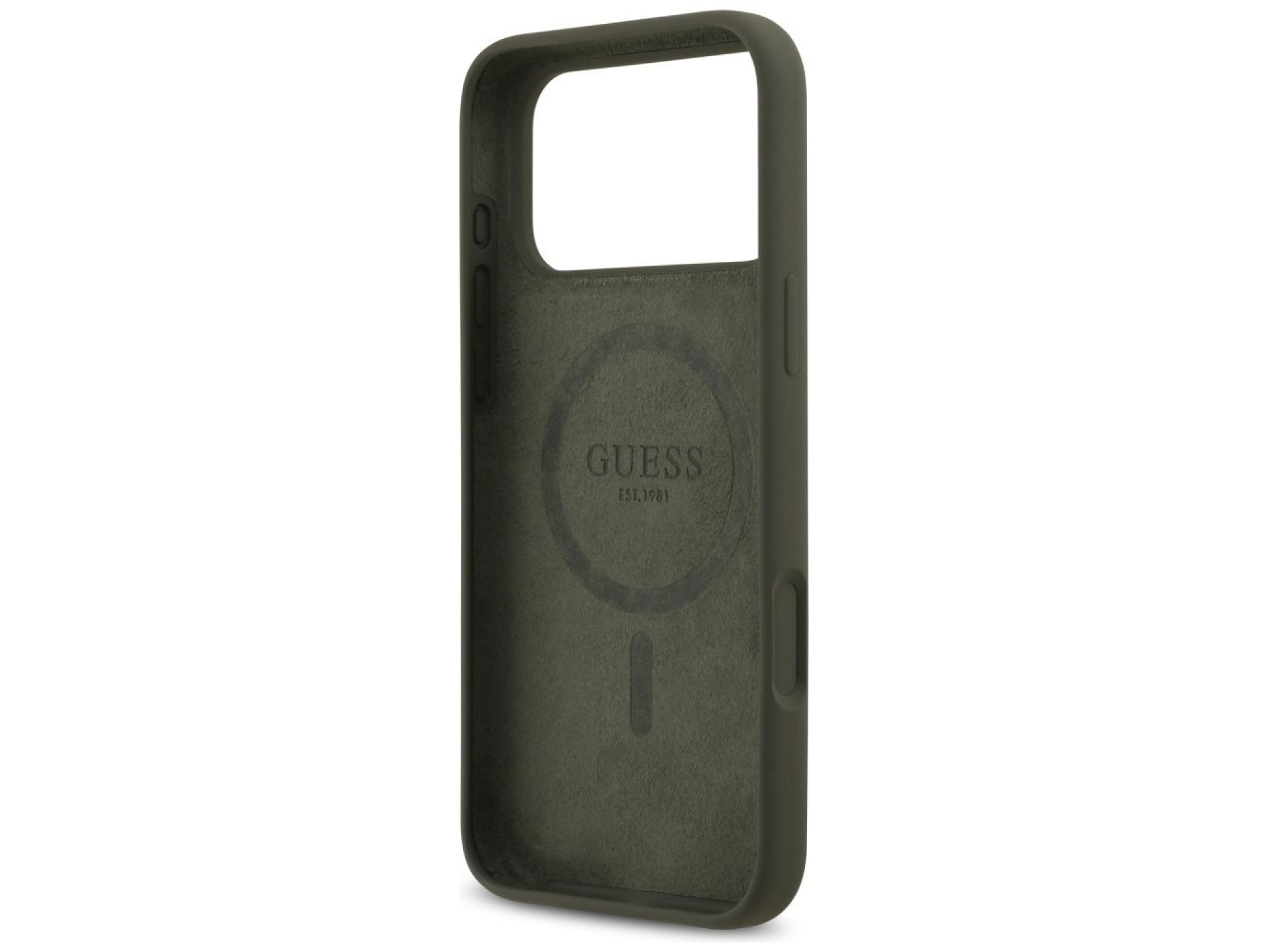 Guess Silicone Triangle Logo MagSafe Case for iPhone 17 Pro Max - Green