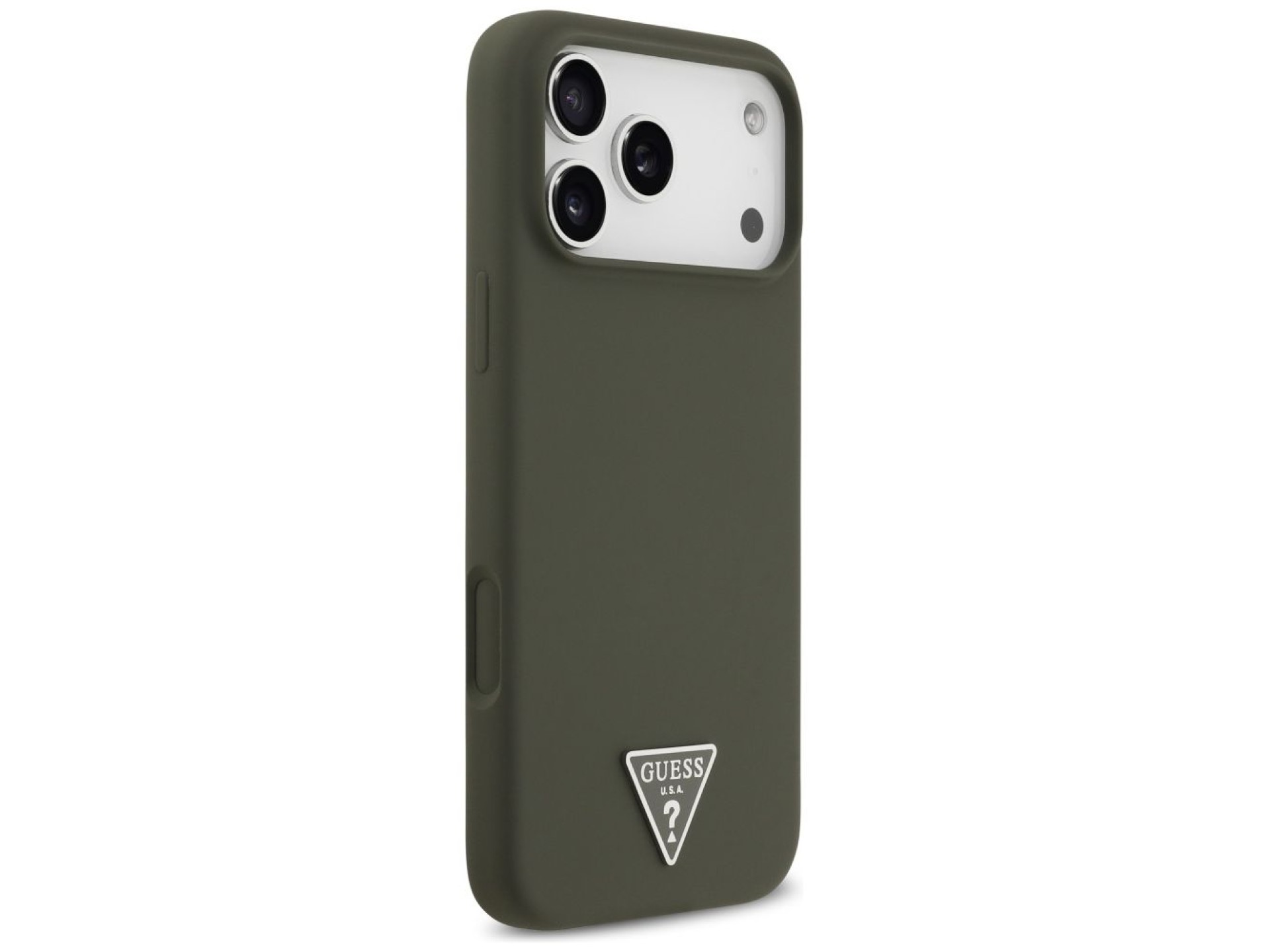 Guess Silicone Triangle Logo MagSafe Case for iPhone 17 Pro Max - Green