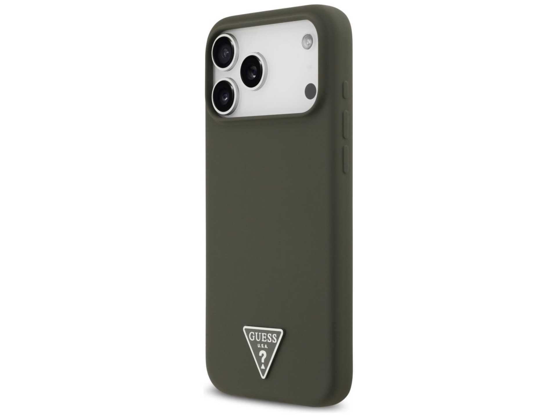 Guess Silicone Triangle Logo MagSafe Case for iPhone 17 Pro Max - Green