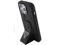 Capa Guess Grip Stand 4G Triangle Strass para iPhone 15 Pro Max - preta Capa Guess Grip Stand 4G Triangle Strass para iPhone 15 Pro Max - preta