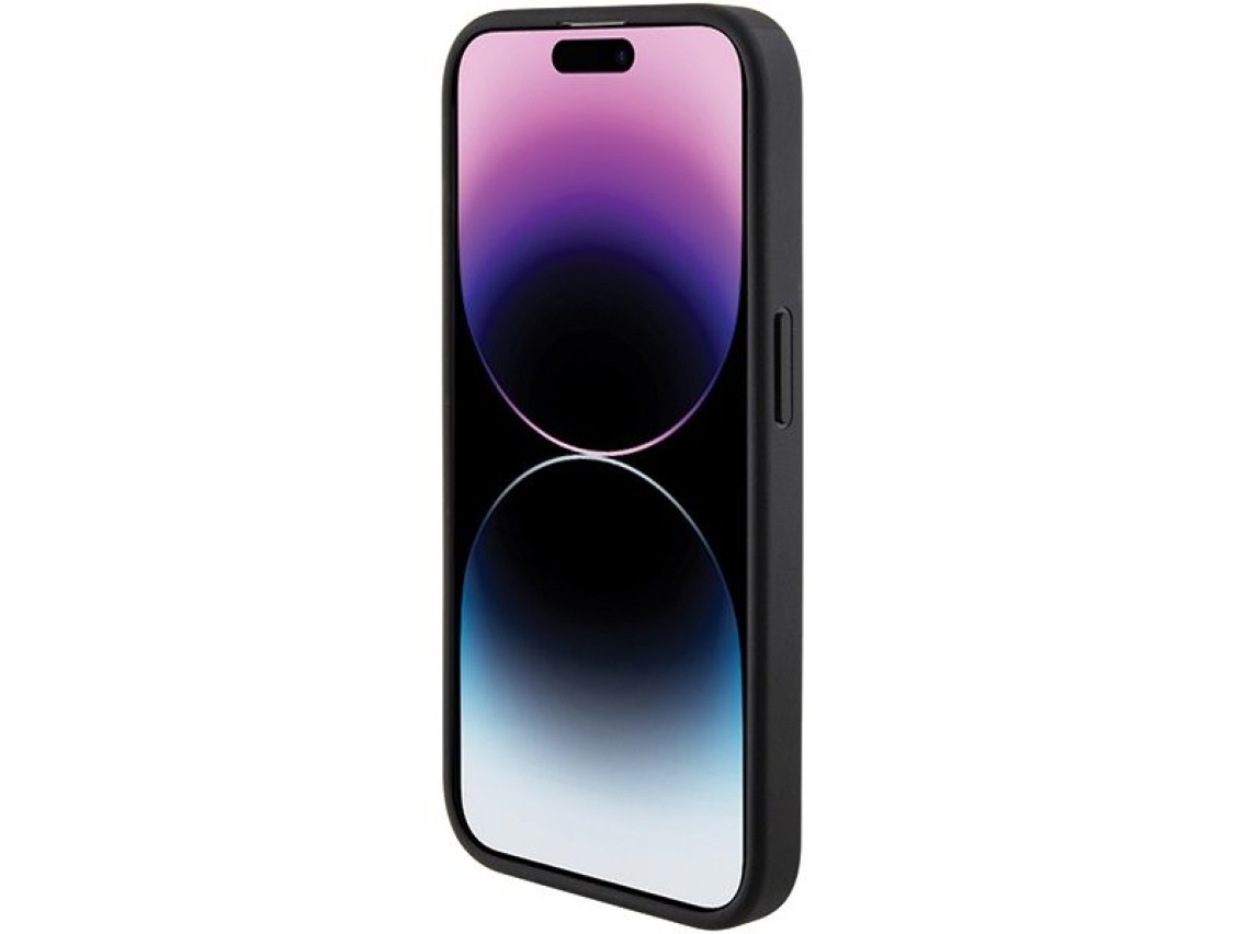 Capa Guess Grip Stand 4G Triangle Strass para iPhone 15 Pro Max - preta