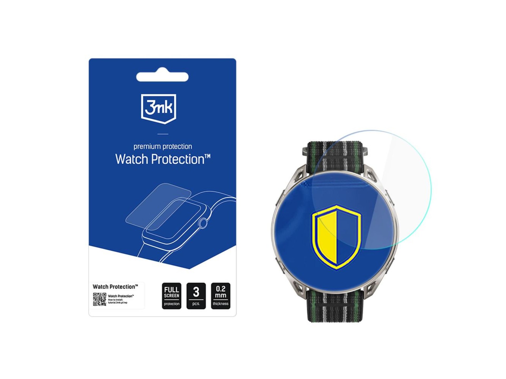 Película de proteção para relógio 3mk FlexibleGlass Hybrid Glass para Amazfit Cheetah 2 Ultra
