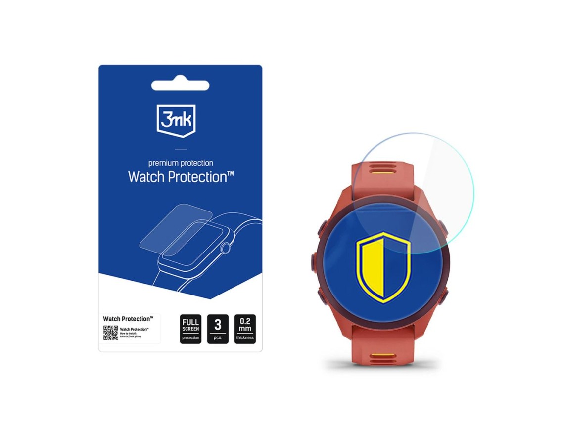 3mk Watch Protection FlexibleGlass hybrid glass for Garmin Forerunner 70/ 170/ 170 Music