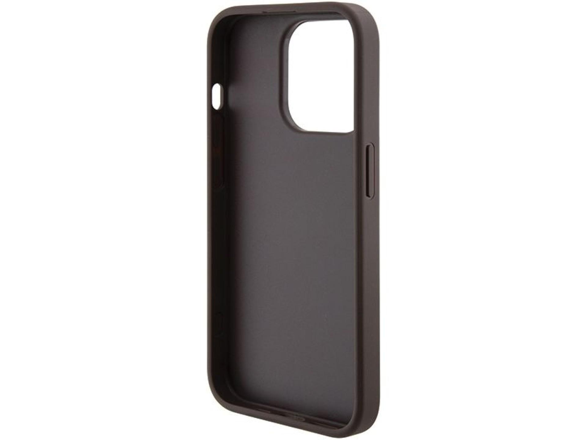 Guess Grip Stand 4G Triangle Strass case for iPhone 15 Pro - brown