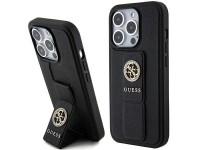 Guess Grip Stand 4G Saffiano Strass case for iPhone 15 Pro Max - black Guess Grip Stand 4G Saffiano Strass case for iPhone 15 Pro Max - black