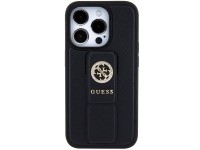 Guess Grip Stand 4G Saffiano Strass case for iPhone 15 Pro Max - black Guess Grip Stand 4G Saffiano Strass case for iPhone 15 Pro Max - black