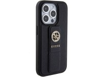 Guess Grip Stand 4G Saffiano Strass case for iPhone 15 Pro Max - black Guess Grip Stand 4G Saffiano Strass case for iPhone 15 Pro Max - black