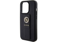 Guess Grip Stand 4G Saffiano Strass case for iPhone 15 Pro Max - black Guess Grip Stand 4G Saffiano Strass case for iPhone 15 Pro Max - black