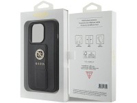 Guess Grip Stand 4G Saffiano Strass case for iPhone 15 Pro Max - black Guess Grip Stand 4G Saffiano Strass case for iPhone 15 Pro Max - black