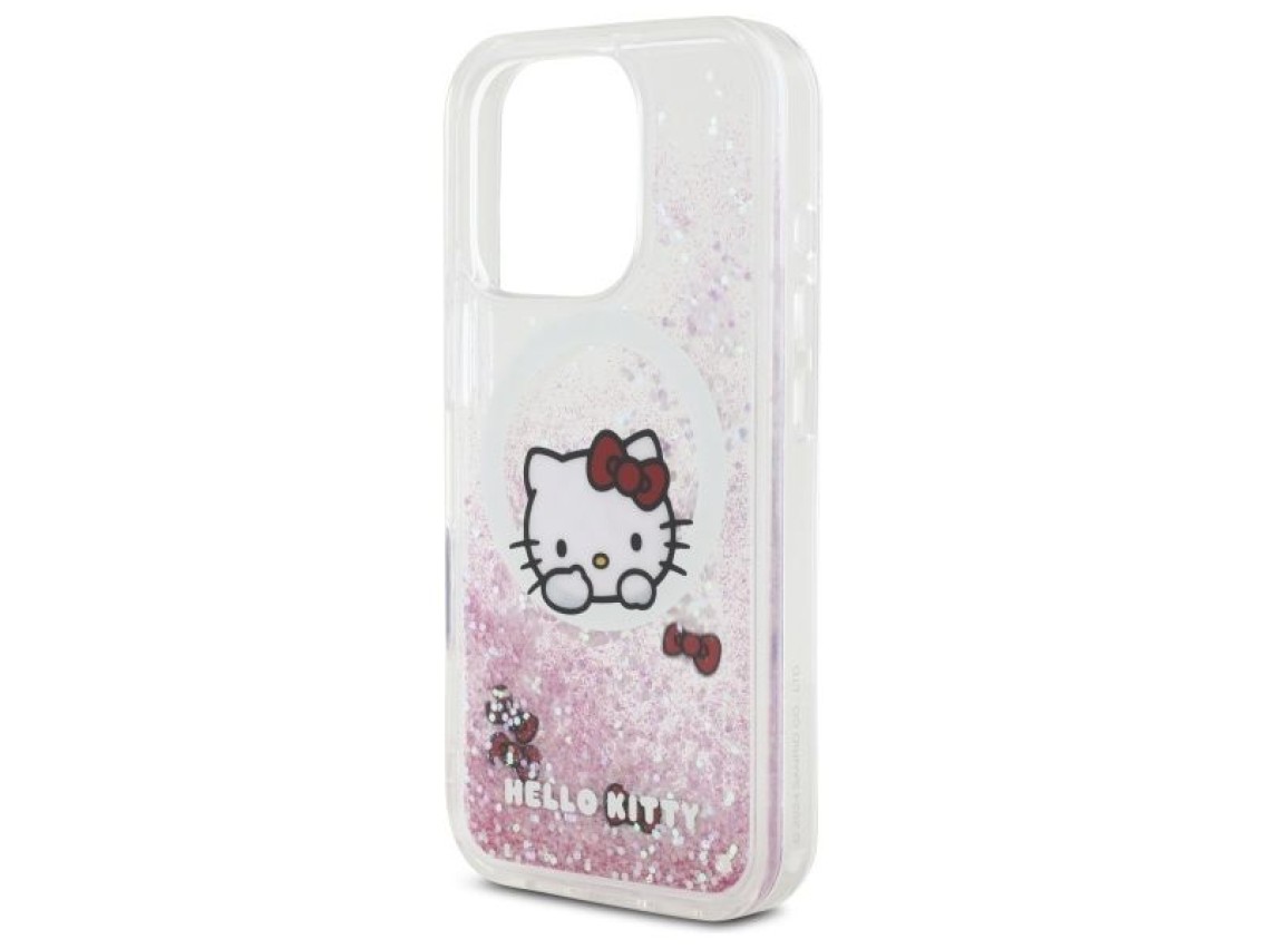 Hello Kitty Liquid Glitter Sweet Kitty Bows MagSafe Case for iPhone 16 Pro Max - White