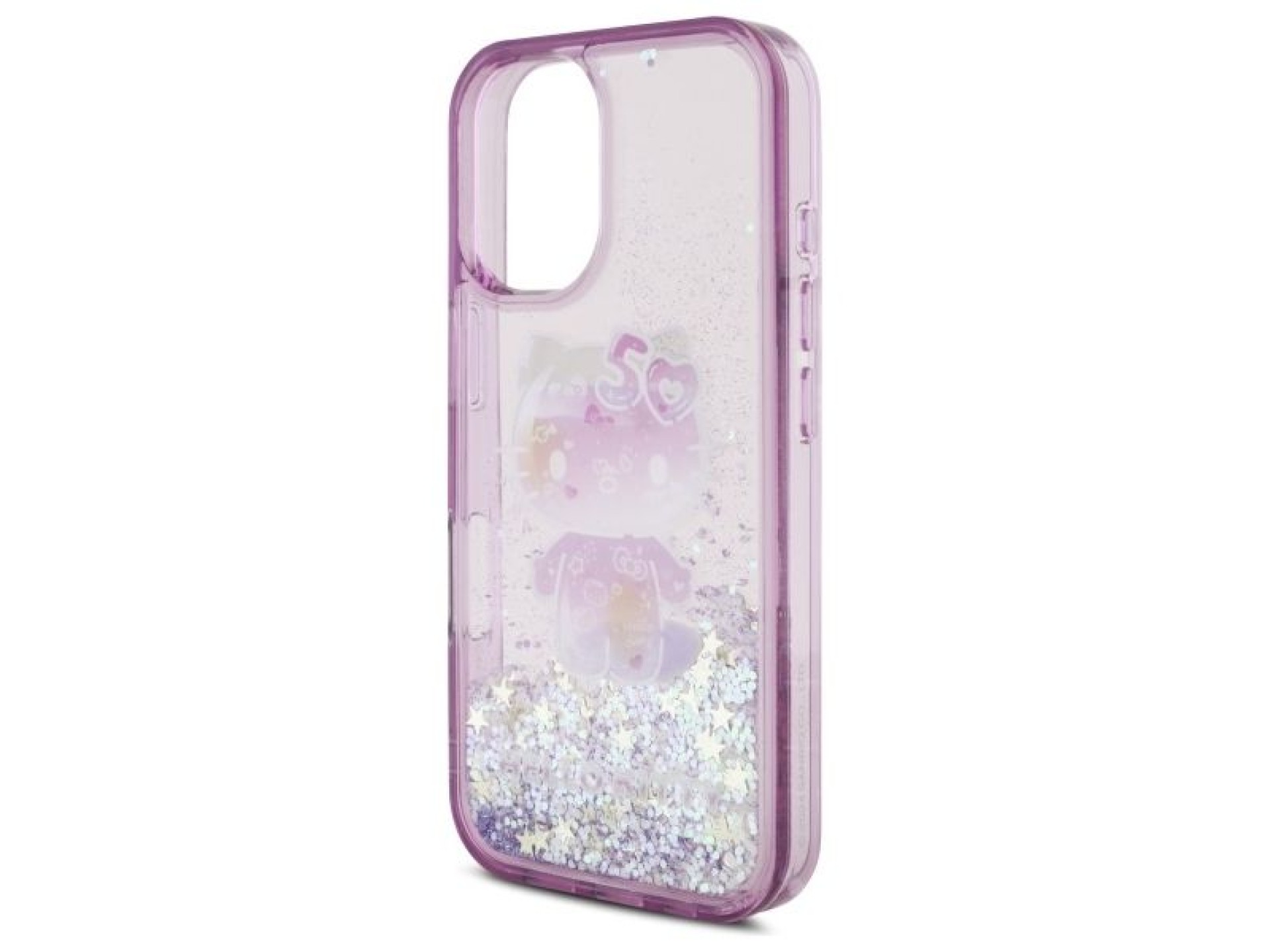 Hello Kitty Liquid Glitter 50TH Anniversary Party iPhone 16 Case - Purple