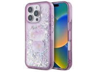 Capa para iPhone 16 Pro Max Hello Kitty Liquid Glitter para a Festa de 50º Aniversário - Roxa Capa para iPhone 16 Pro Max Hello Kitty Liquid Glitter para a Festa de 50º Aniversário - Roxa
