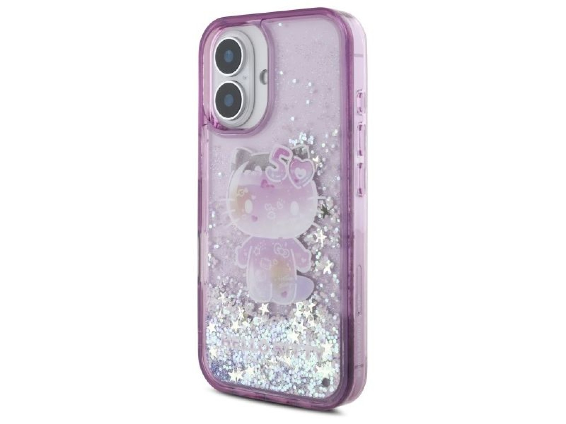 Hello Kitty Liquid Glitter 50TH Anniversary Party iPhone 16 Case - Purple