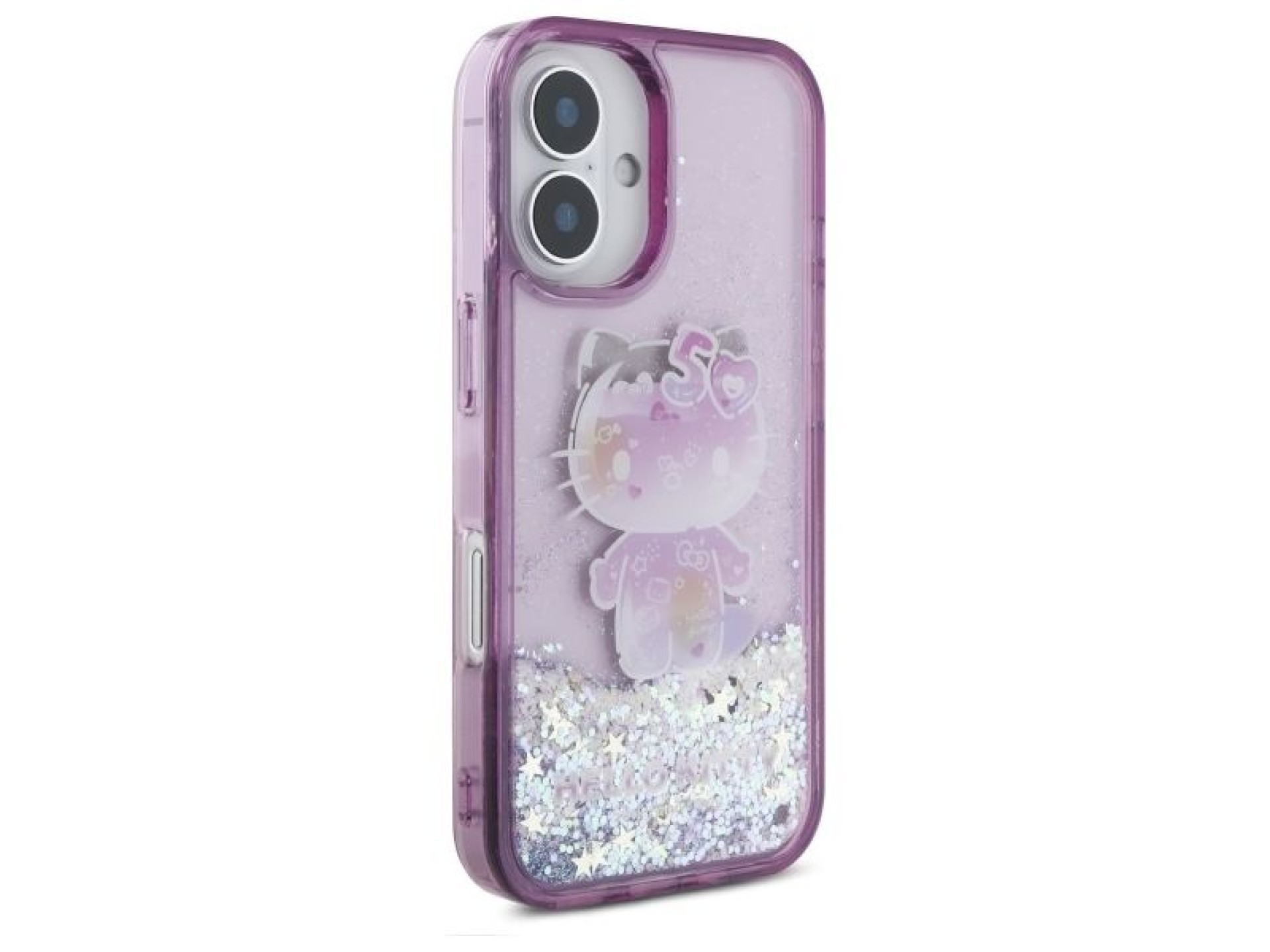 Hello Kitty Liquid Glitter 50TH Anniversary Party iPhone 16 Case - Purple