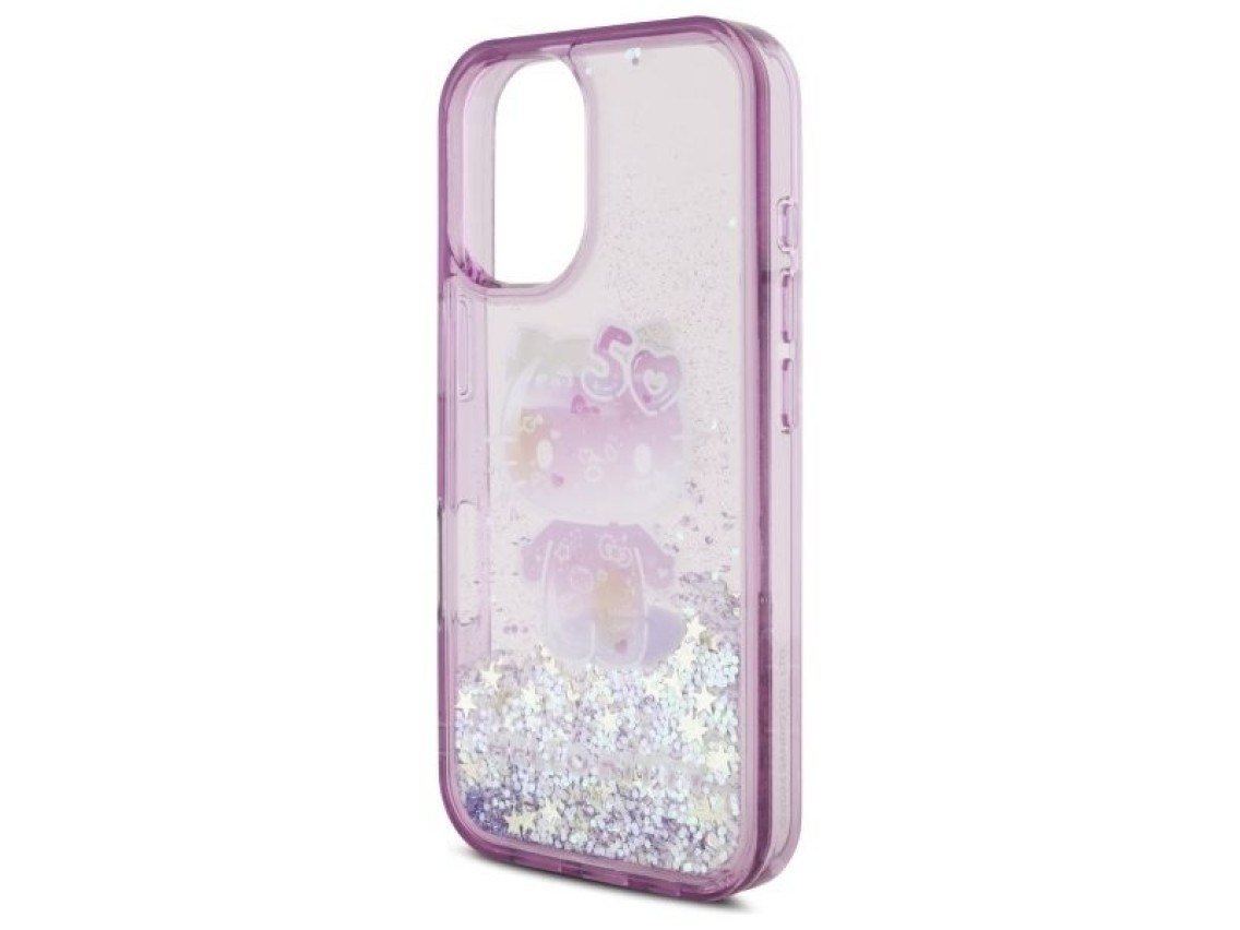 Hello Kitty Liquid Glitter 50TH Anniversary Party iPhone 16 Case - Purple