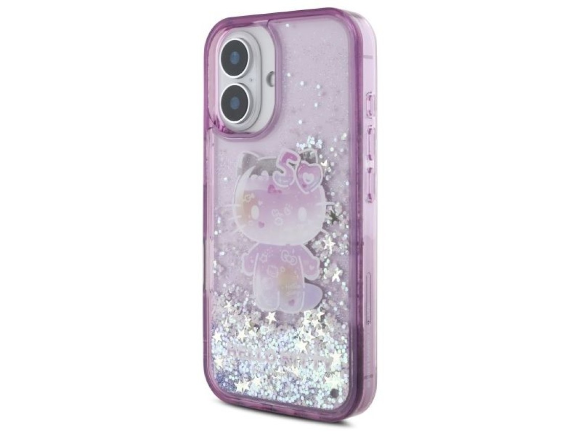 Hello Kitty Liquid Glitter 50TH Anniversary Party iPhone 16 Case - Purple
