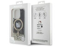 Capa MagSafe Hello Kitty Liquid Glitter Fever para iPhone 16 Pro - Dourada