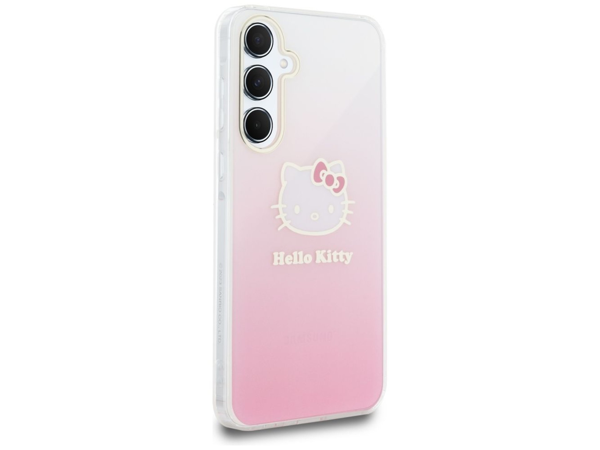 Funda Hello Kitty IML Gradient Electrop con cabeza de gatito para Samsung Galaxy A55 - rosa