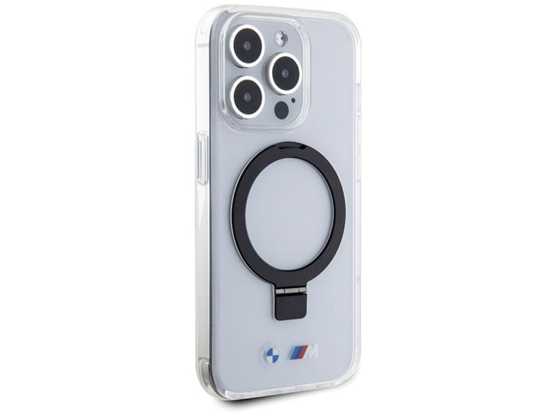 Capa MagSafe BMW Ring Stand M Collection para iPhone 15 Pro Max - transparente