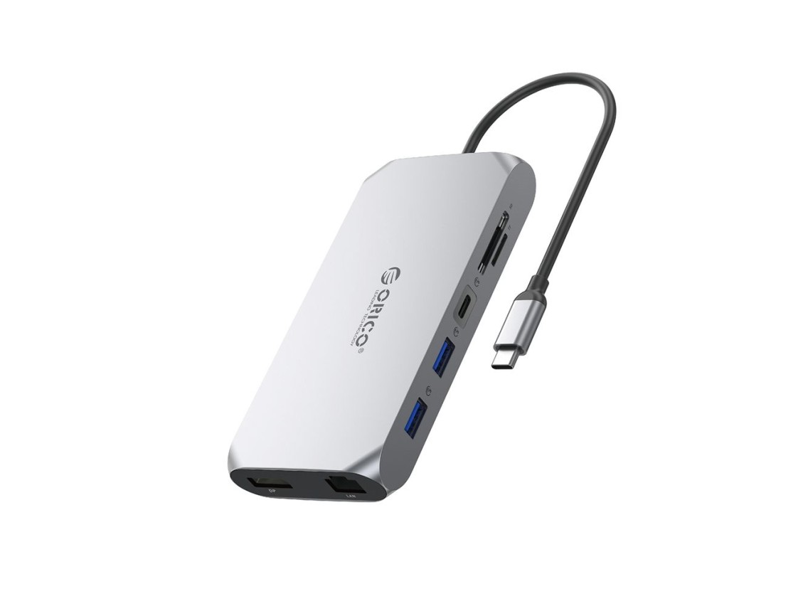 Orico XCR 12in1 USB-C Docking Station 2x USB-A 3.1 1x USB-A 2.0 1x USB-C PD 100W 1x USB-C 3.1 2x HDM