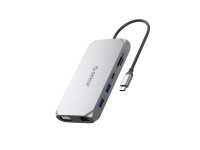 Estaci�n de acoplamiento USB-C Orico XCR 12 en 1: 3 puertos USB-A 3.1, 1 puerto USB-A 2.0, 1 puerto 