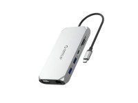 Estaci�n de acoplamiento USB-C Orico XCR 12 en 1: 3 puertos USB-A 3.1, 1 puerto USB-A 2.0, 1 puerto 