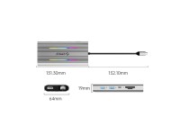 Orico XDR 12in1 RGB USB-C Docking Station USB-A USB-C 2x HDMI 4K 60 Hz DisplayPort 4K 60 Hz RJ45 Gig Orico XDR 12in1 RGB USB-C Docking Station USB-A USB-C 2x HDMI 4K 60 Hz DisplayPort 4K 60 Hz RJ45 Gig