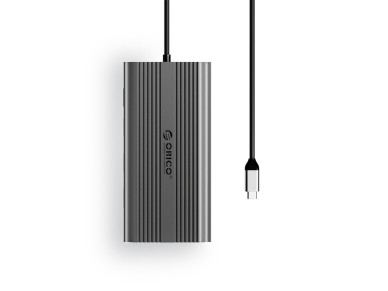 Esta��o de acoplamento Orico XDR 12 em 1 USB-C, USB-A, USB-C, HDMI, 4K, VGA, RJ45, Gigabit PD 100W, 