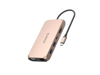 Estaci�n de acoplamiento Orico XCR 12 en 1 USB-C: 2 puertos USB-A 3.1, 1 puerto USB-A 2.0, 1 puerto 