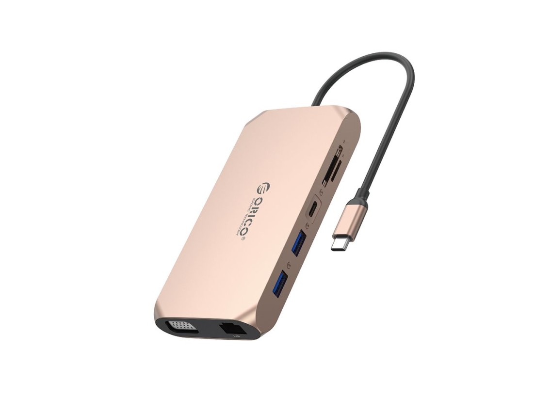 Orico XCR 12in1 USB-C Docking Station 2x USB-A 3.1 1x USB-A 2.0 1x USB-C PD 100W 1x USB-C 3.1 2x HDM