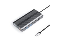 Esta��o de acoplamento Orico XDR 12 em 1 USB-C, USB-A, USB-C, 2x HDMI 4K 60Hz, DisplayPort 4K 60Hz, 