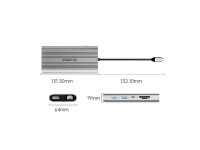 Estação de acoplamento Orico XDR 12 em 1 USB-C, USB-A, USB-C, 2x HDMI 4K 60Hz, DisplayPort 4K 60Hz, Estação de acoplamento Orico XDR 12 em 1 USB-C, USB-A, USB-C, 2x HDMI 4K 60Hz, DisplayPort 4K 60Hz,