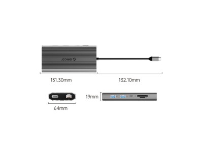 Orico XDR 12in1 USB-C Docking Station USB-A USB-C 2x HDMI 4K 60Hz DisplayPort 4K 60Hz RJ45 Gigabit P Orico XDR 12in1 USB-C Docking Station USB-A USB-C 2x HDMI 4K 60Hz DisplayPort 4K 60Hz RJ45 Gigabit P