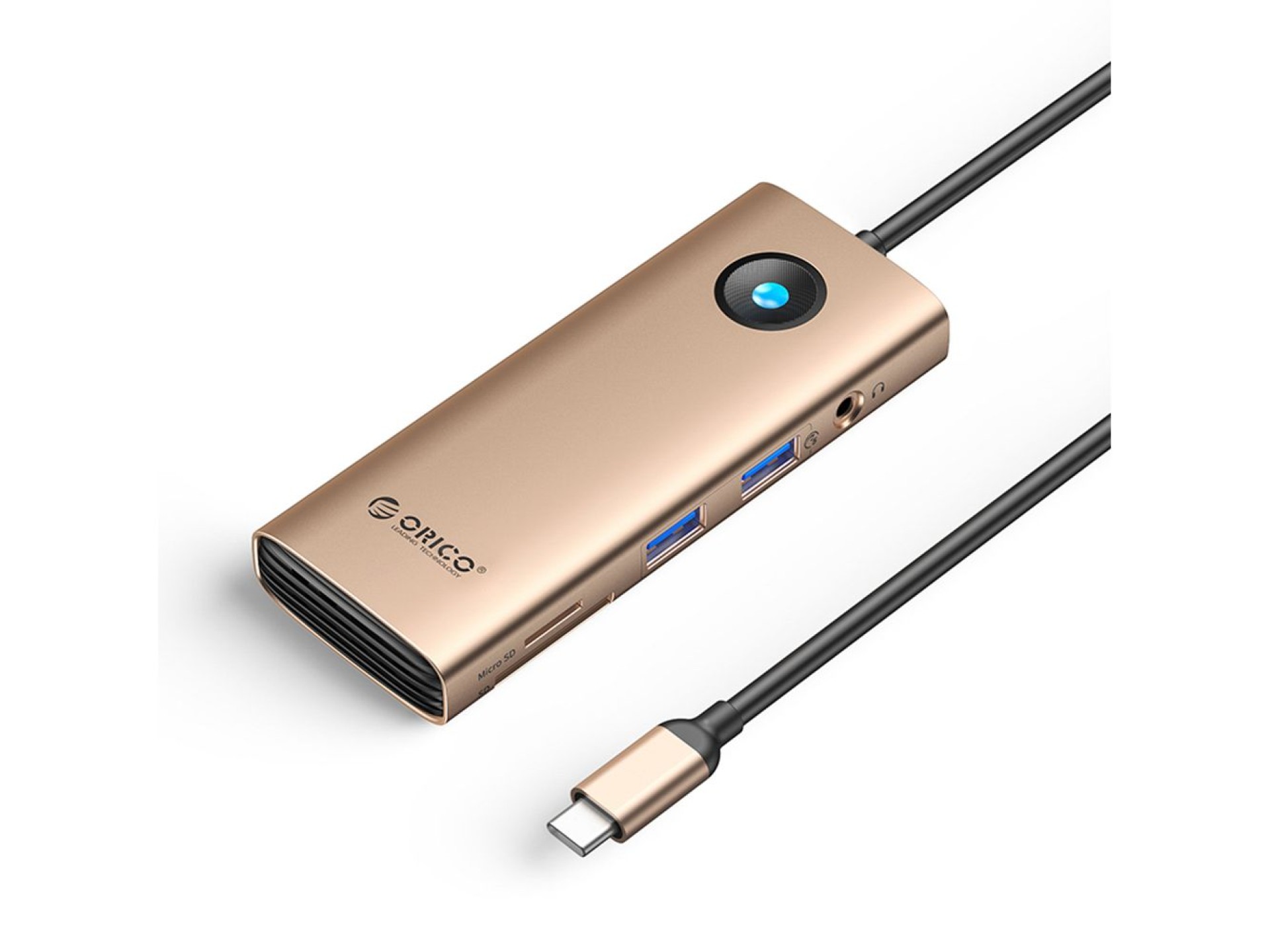 Estação de acoplamento Orico PW11 8 em 1 USB-C: 2x USB-A 3.0, 1x USB-C PD 100W, 1x HDMI 4K 60Hz, 1x