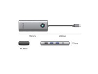 Esta��o de acoplamento Orico PW11 8 em 1 USB-C: 2x USB-A 3.0, 1x USB-A 2.0, 1x USB-C 3.0, 1x USB-C P