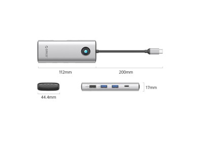Orico PW11 8in1 USB-C Docking Station 2x USB-A 3.0 1x USB-A 2.0 1x USB-C 3.0 1x USB-C PD 100W 1x HDM Orico PW11 8in1 USB-C Docking Station 2x USB-A 3.0 1x USB-A 2.0 1x USB-C 3.0 1x USB-C PD 100W 1x HDM